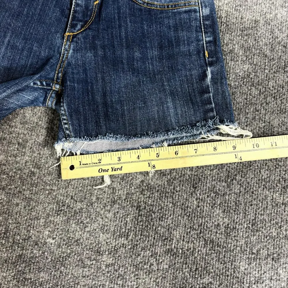 ByCORPUS Shorts Womens 25 Blue Denim Cutoff Raw Hem Skinny Fit Casual Summer